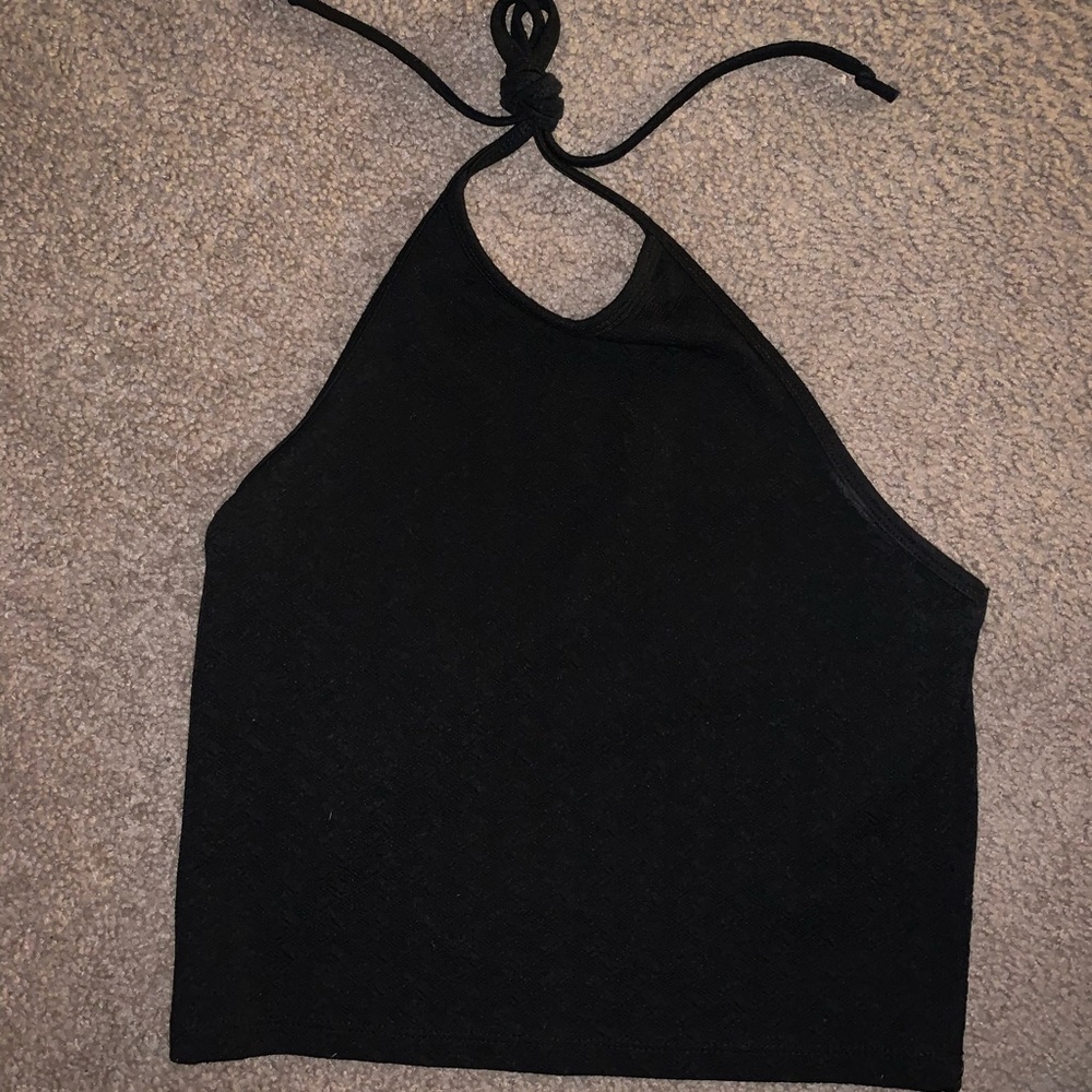 Black halter top